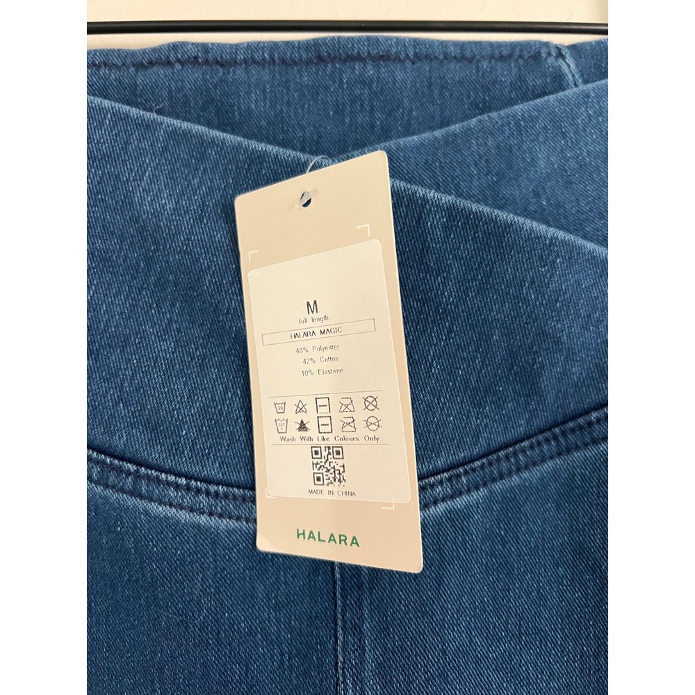 NWT Halara Flex Crossover Pocket Washed Denim Work Leggings - Picture 2 of 7